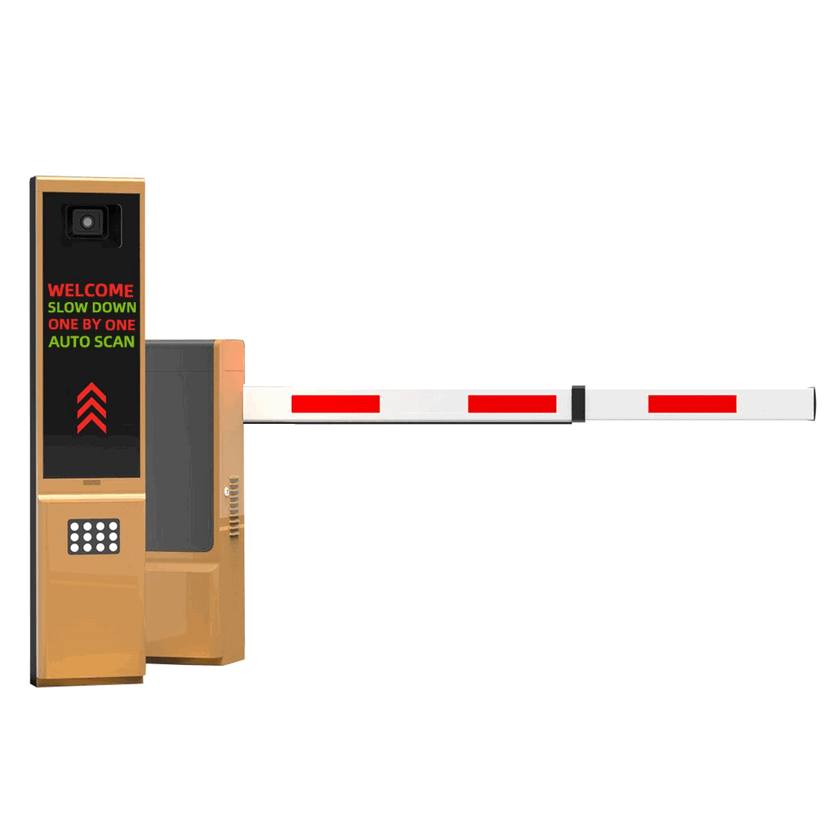 Automated Parking Kiosk Integration Advertising Barrier Gate for Public Structures