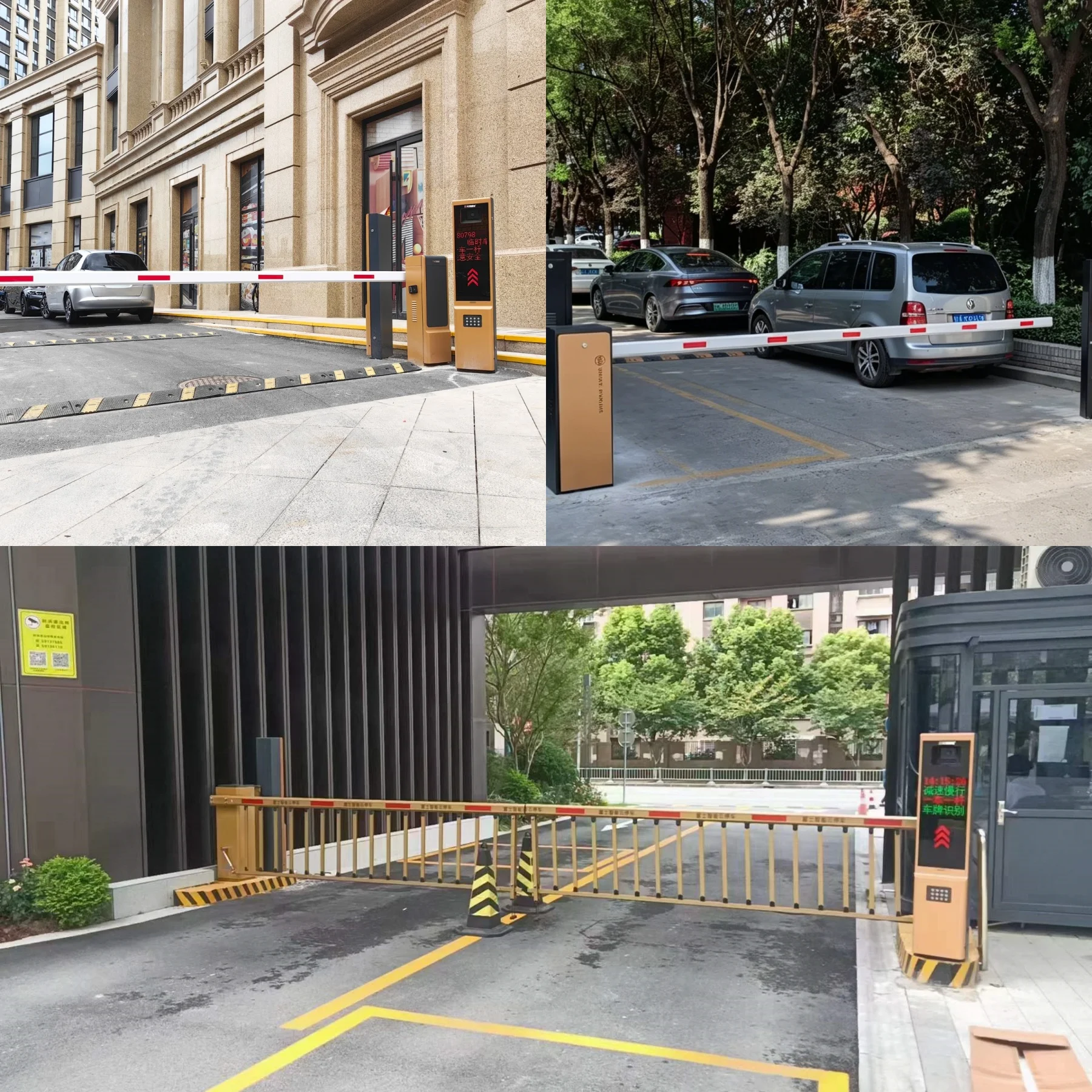 Heavy-Duty Foldable Boom Barrier with Integrated Advertising Media Display
