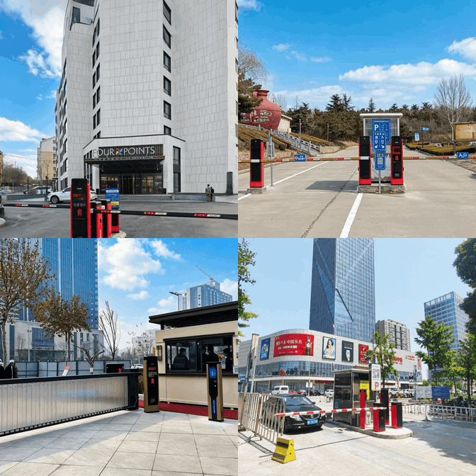 Space-Saving Articulated Access Barrier for Low-Clearance Underground Garage Access