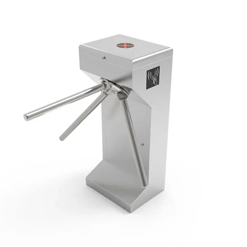 Full Height Rotating Steel Turnstile Secure Fingerprint Entrance Akses Sidik Jari